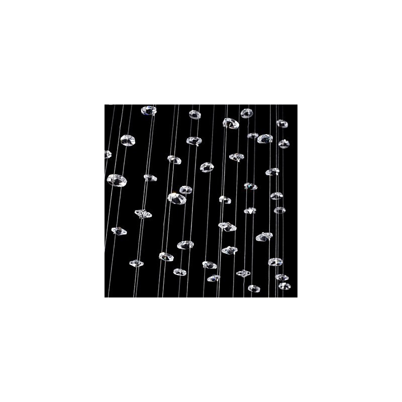 Lampada a sospensione cristallo mini elettroplaccata 2 livelli GU10 trasparente argento