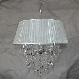 Lampadario a sospensione a 5 luci con fiori e cristalli