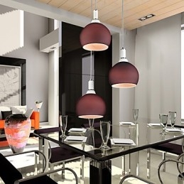 Lampada a sospensione moderna mini elettrolitica marrone in acrilico