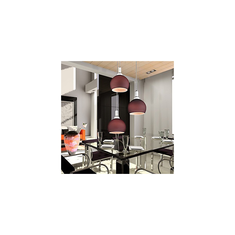 Lampada a sospensione moderna mini elettrolitica marrone in acrilico