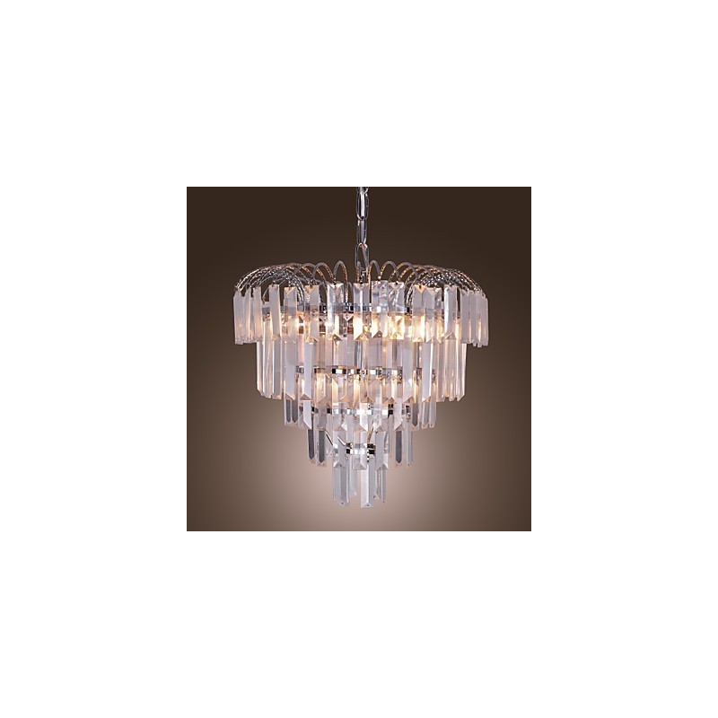 Lampadario a sospensione in cristallo moderno 3-5 luci 40 x 40 x 35 cm