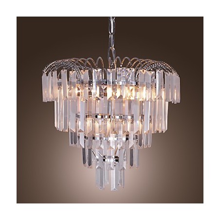 Lampadario a sospensione in cristallo moderno 3-5 luci 40 x 40 x 35 cm