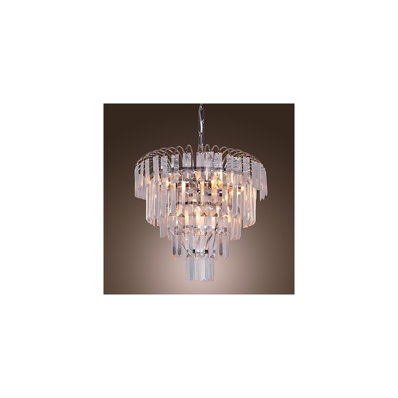 Lampadario a sospensione in cristallo moderno 3-5 luci 40 x 40 x 35 cm