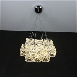 Lampada a sospensione in vetro trasparente moderna minimalista con 3 luci G4