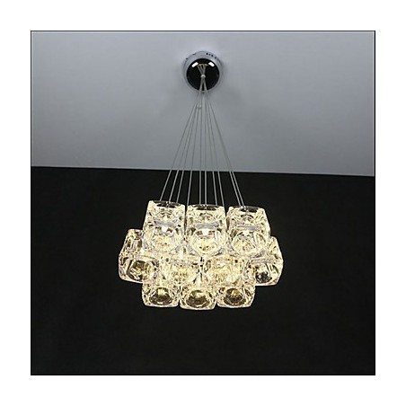 Lampada a sospensione in vetro trasparente moderna minimalista con 3 luci G4