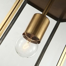 Lampada a sospensione in cristallo mini stile tradizionale classico in metallo, finitura ottone