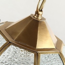 Lampada a sospensione in cristallo mini stile tradizionale/classico in metallo ottone