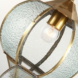 Lampada a sospensione in cristallo mini stile tradizionale/classico in metallo ottone