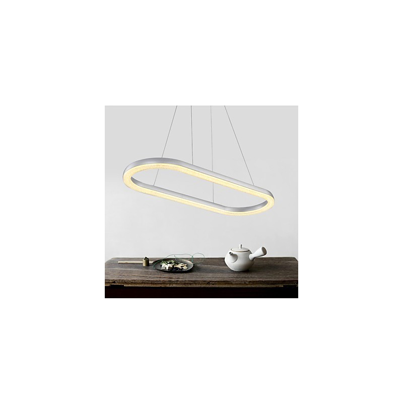 Lampada a sospensione moderna contemporanea in alluminio LED argento e bianco