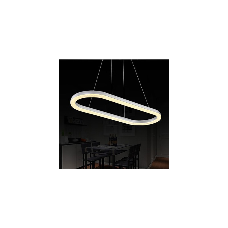 Lampada a sospensione moderna contemporanea in alluminio LED argento e bianco