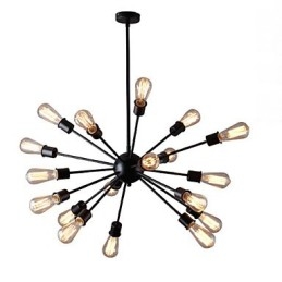 Lampada a sospensione moderna a 20 luci con design radiale