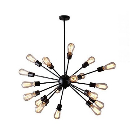 Lampada a sospensione moderna a 20 luci con design radiale