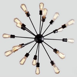 Lampada a sospensione moderna a 20 luci con design radiale
