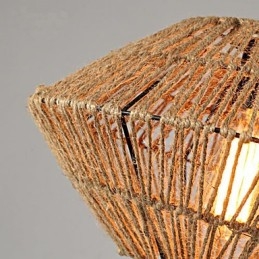 Lampadario rustico in corda intrecciata a mano Americange