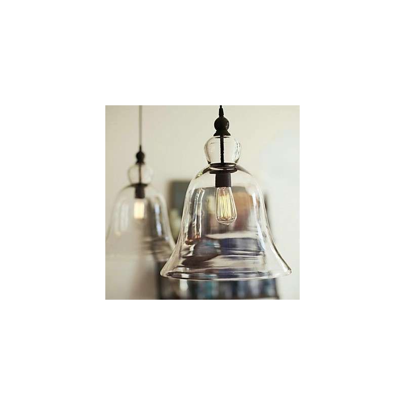 Lampada a sospensione mini in vetro dipinto stile country