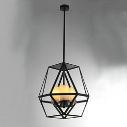 Lampada a sospensione country mini in metallo dipinto 2 luci E12/E14
