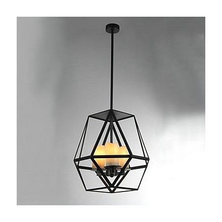 Lampada a sospensione country mini in metallo dipinto 2 luci E12/E14