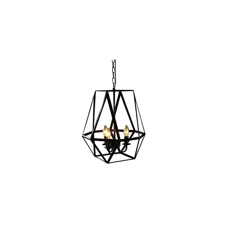 Lampada a sospensione country mini in metallo dipinto 2 luci E12/E14