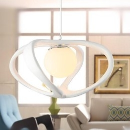 Lampada a sospensione moderna contemporanea in resina e vetro
