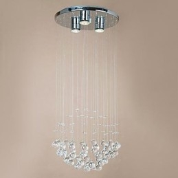 Lampada da soffitto moderna a 3 luci con perline di cristallo, GU10, multicolore