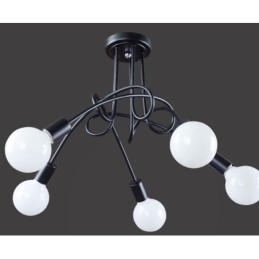 Lampada a sospensione moderna contemporanea in metallo nero