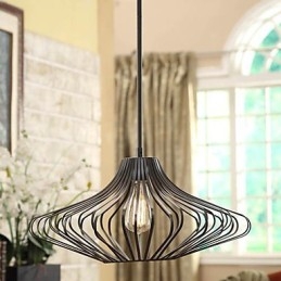 Lampada a sospensione moderna in metallo nero