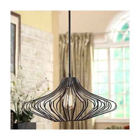 Lampada a sospensione moderna in metallo nero