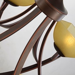 Lampadario classico vintage a 4 luci in metallo