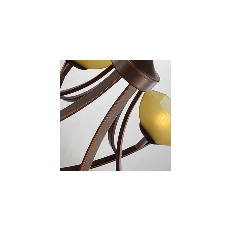 Lampadario classico vintage a 4 luci in metallo