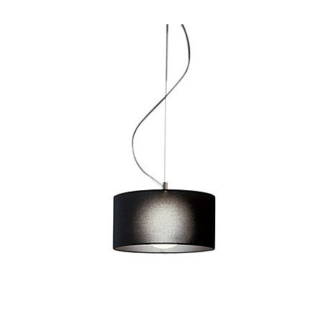 Lampada a sospensione mini moderna con paralume nero in vetro E27