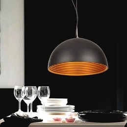 Lampada a sospensione mini in stile retrò moderna e contemporanea, ciotola in metallo