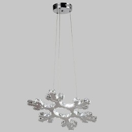 Lampadario classico in metallo cromato e cristallo trasparente 51 cm