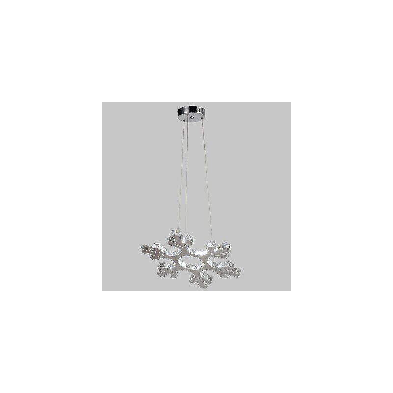 Lampadario classico in metallo cromato e cristallo trasparente 51 cm