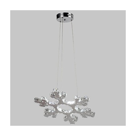 Lampadario classico in metallo cromato e cristallo trasparente 51 cm