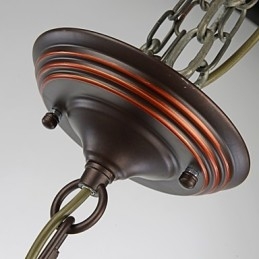 Lampadario classico vintage a 4 luci in metallo