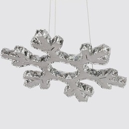 Lampadario classico in metallo cromato e cristallo trasparente 51 cm