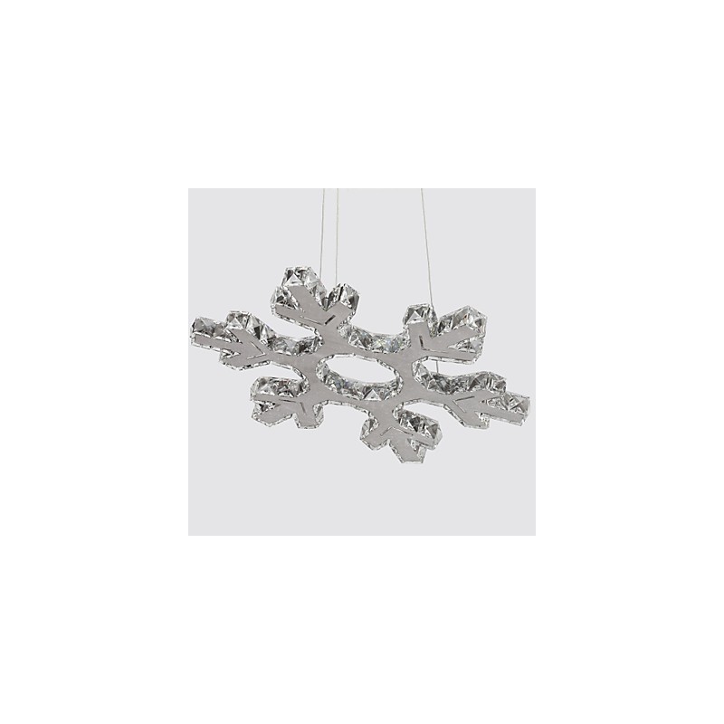 Lampadario classico in metallo cromato e cristallo trasparente 51 cm