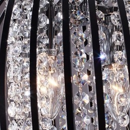 Lampada a sospensione mini in cristallo moderna ed contemporanea, elettroplaccata