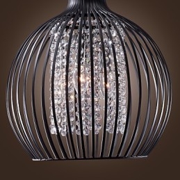 Lampada a sospensione mini in cristallo moderna ed contemporanea, elettroplaccata