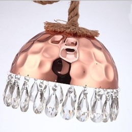 Lampadario a sospensione country americano in corda, stile creativo