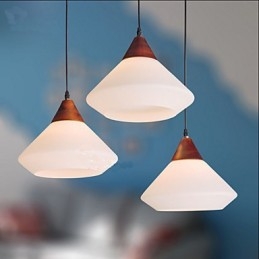 Lampada a sospensione semplice in metallo bianco e vetro bianco, 2 lampadine E26/E27
