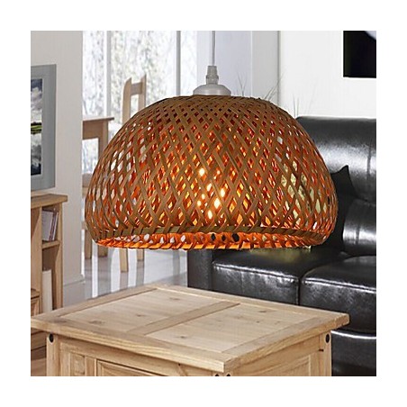 Lampada a sospensione da giardino stile country americano in legno/bambù