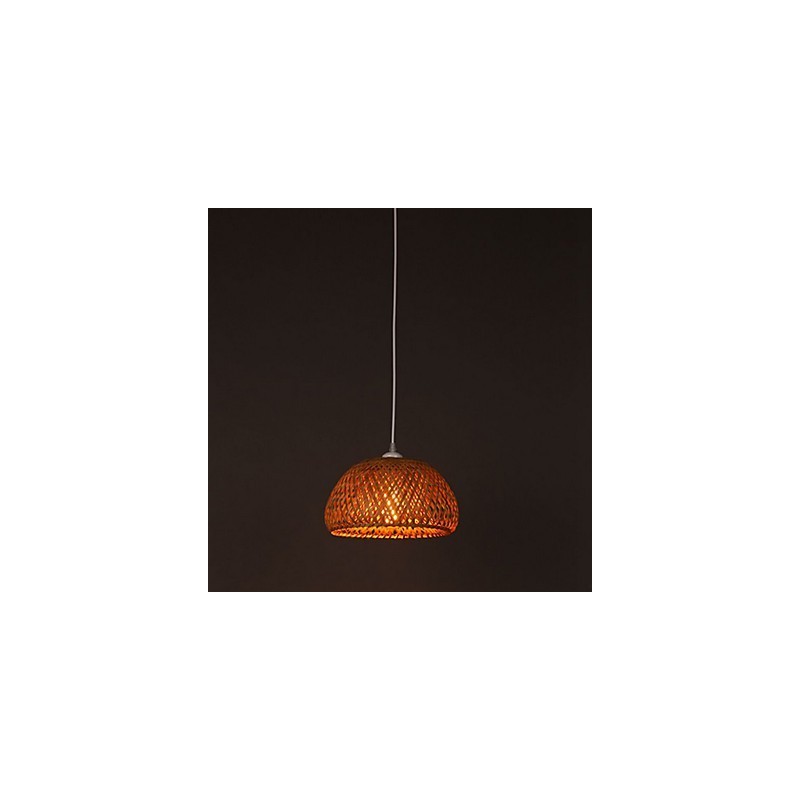 Lampada a sospensione da giardino stile country americano in legno/bambù