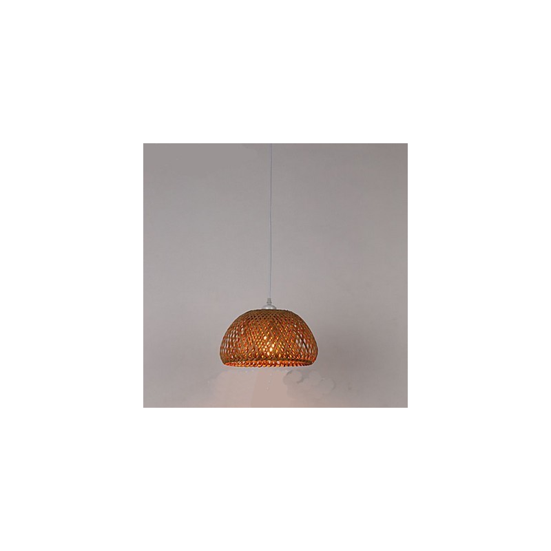 Lampada a sospensione da giardino stile country americano in legno/bambù