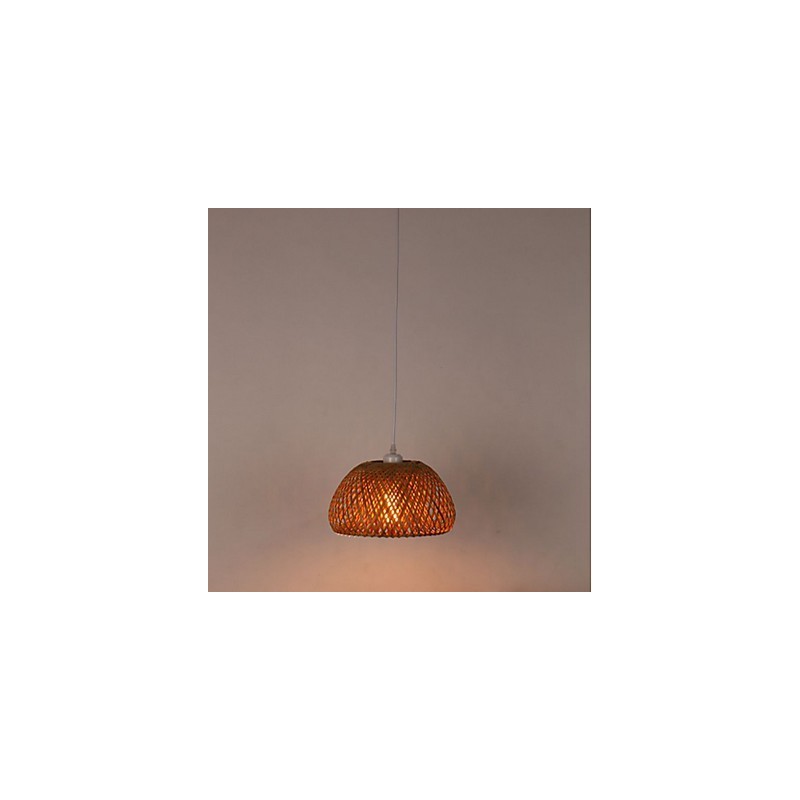 Lampada a sospensione da giardino stile country americano in legno/bambù