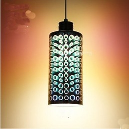 Lampada a sospensione in vetro creativo 3D argento