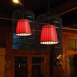 Lampadario a sospensione classico retrò lanterna in metallo