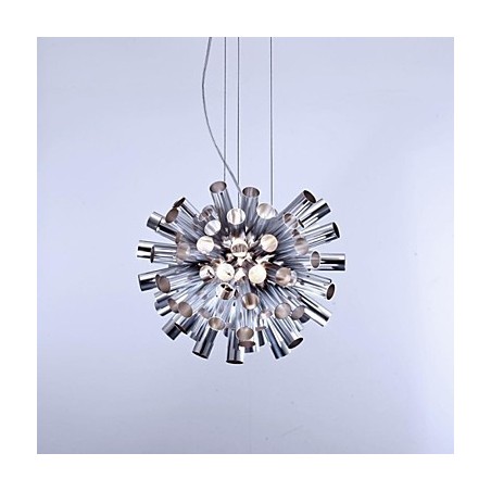 Lampada a sospensione moderna contemporanea in metallo spazzolato 30x38x50 cm
