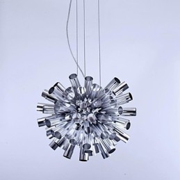 Lampada a sospensione moderna contemporanea in metallo spazzolato 30x38x50 cm