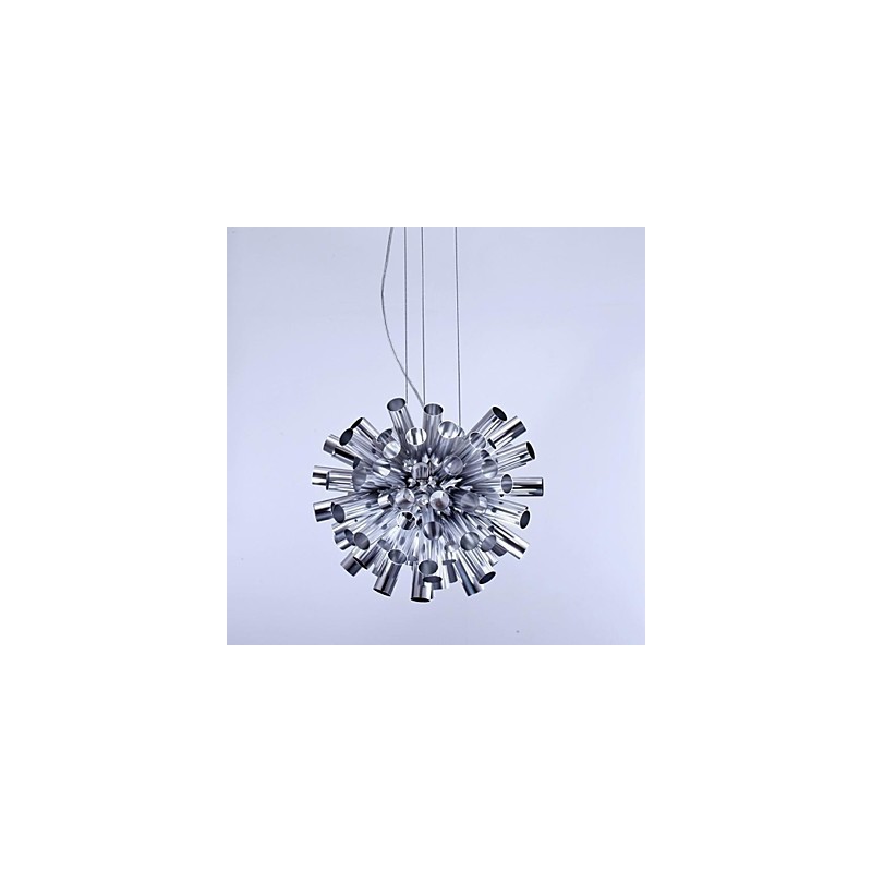 Lampada a sospensione moderna contemporanea in metallo spazzolato 30x38x50 cm